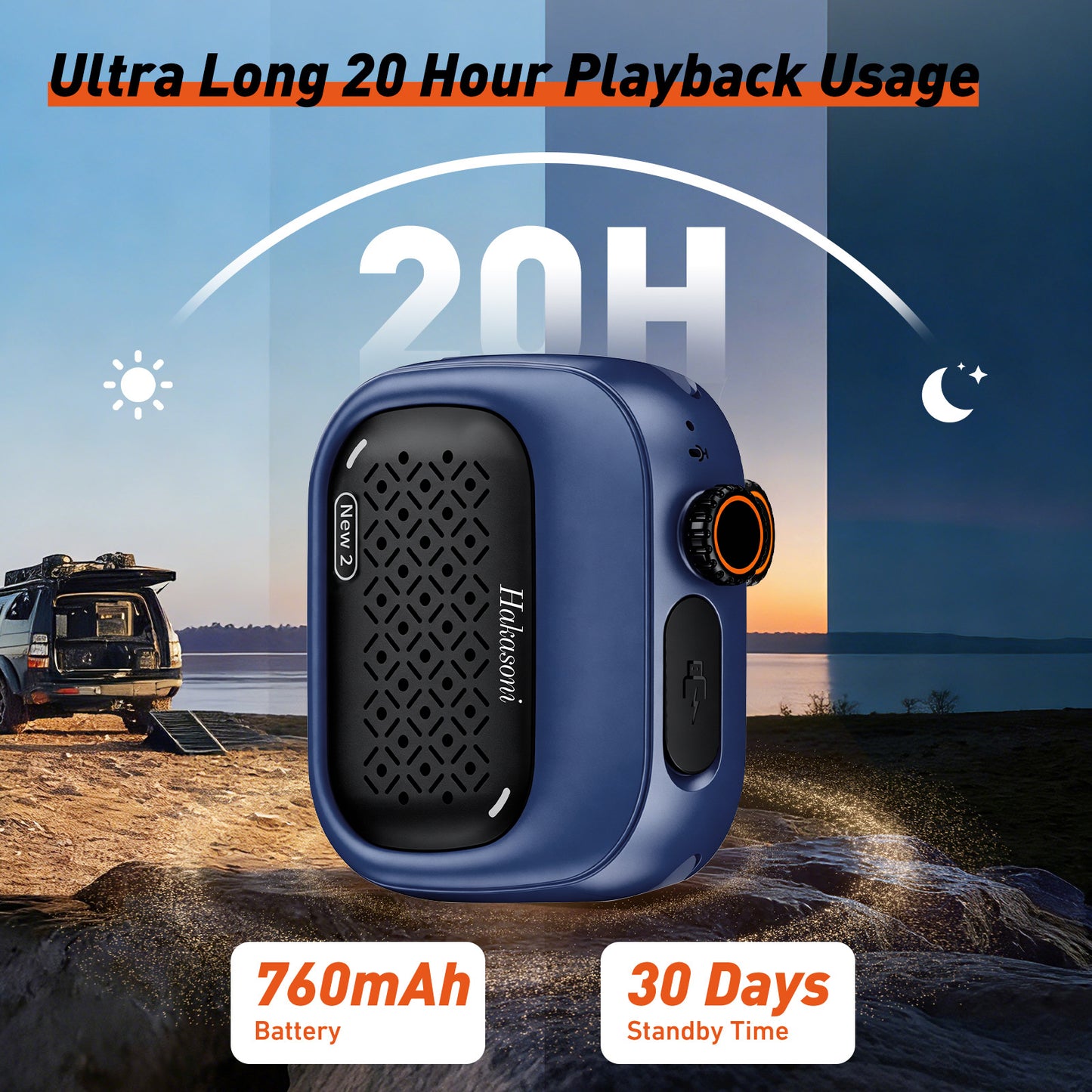 Hakasoni New 2 Mini Bluetooth Speaker Portable Wireless Audio