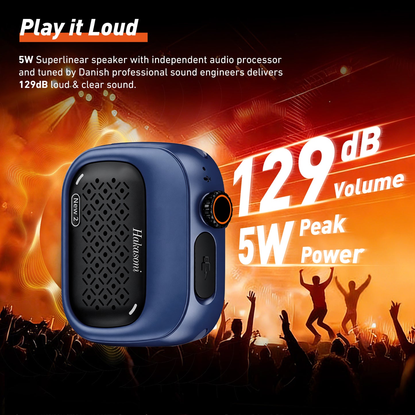 Hakasoni New 2 Mini Bluetooth Speaker Portable Wireless Audio