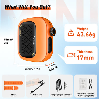Hakasoni Wearable Mini Bluetooth Speaker Portable Wireless Audio