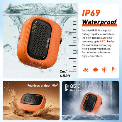 Hakasoni Wearable Mini Bluetooth Speaker Portable Wireless Audio